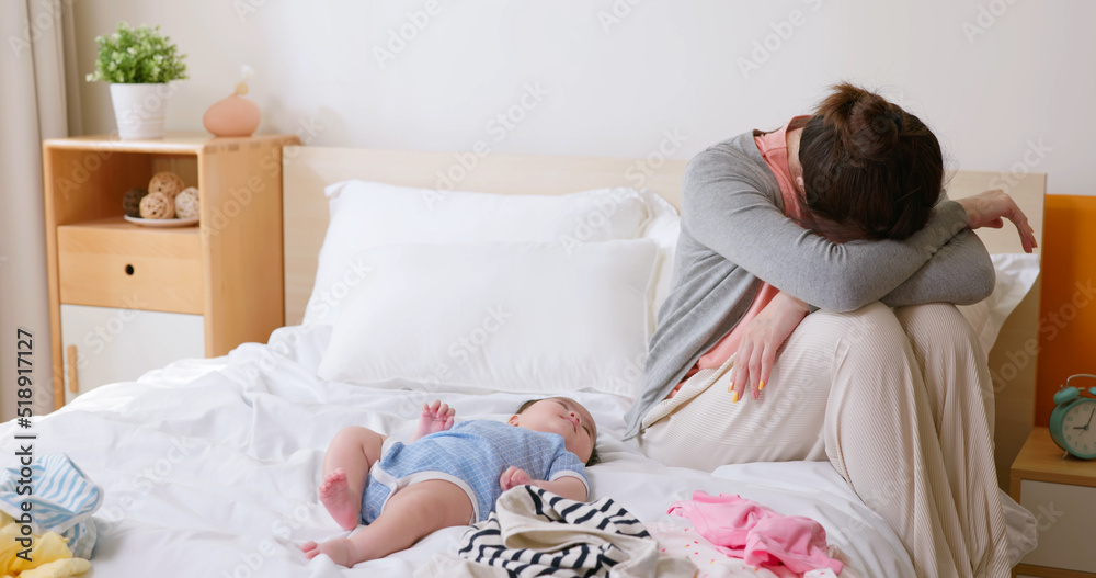 Poster mother with her baby