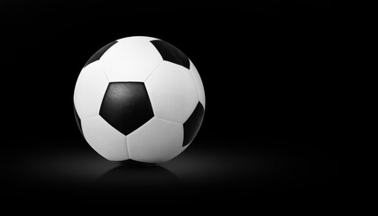 Fototapeta na wymiar soccer ball isolated on black background