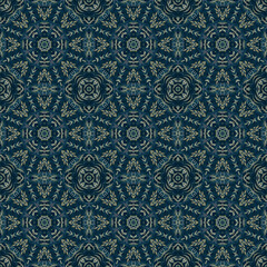 Abstract watercolor seamless pattern, cage, kaleidoscope