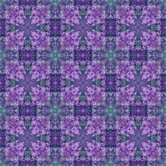 Abstract watercolor seamless pattern, cage, kaleidoscope