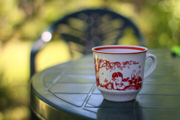 cup of coffee on the table