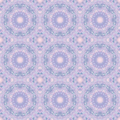 Abstract watercolor seamless pattern, cage, kaleidoscope