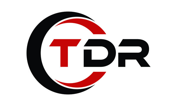 TDR three letter swoosh logo design vector template | monogram logo | abstract logo | wordmark logo | letter mark logo | business logo | brand logo | flat logo | minimalist logo | text | word | symbol