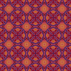 Floral Seamless Pattern Background Garden Nature Damask Aboriginal Ornament Art