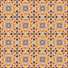 Floral Seamless Pattern Background Garden Nature Damask Aboriginal Ornament Art