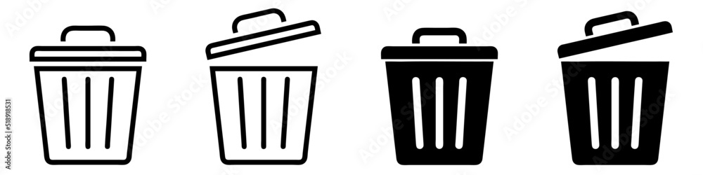 Poster ofvs37 outlinefilledvectorsign ofvs - bin vector icon . isolated transparent . trash can with open a