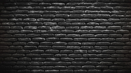 Dark Backdrop. Black Brick Wall. Dark background 