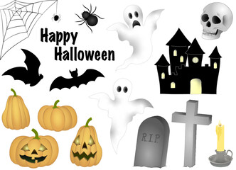 Halloween, Icon, Sammlung, Vektor