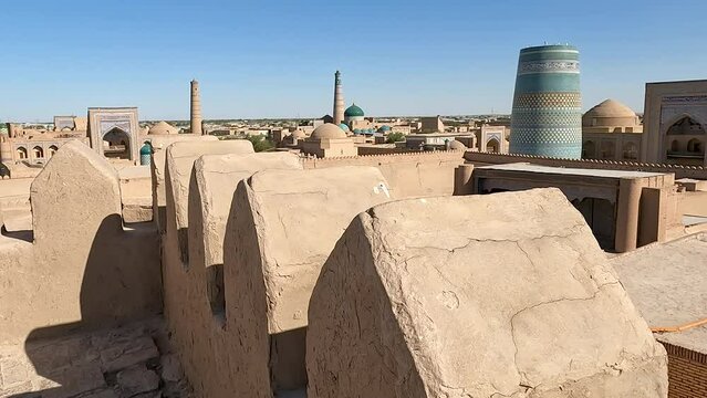 Ancient architecture of the Uzbek city of Khiva.