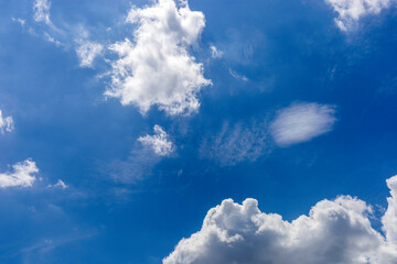 Obraz na płótnie Canvas 真夏の空と雲