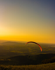 paragliding into the sunset 