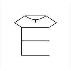 E shirt logo icon design illustration template web