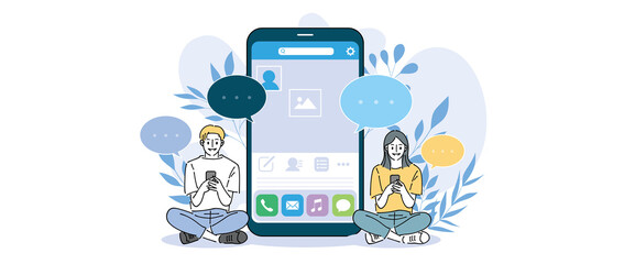 人物 ビジネスおしゃれイラスト素材 © PS