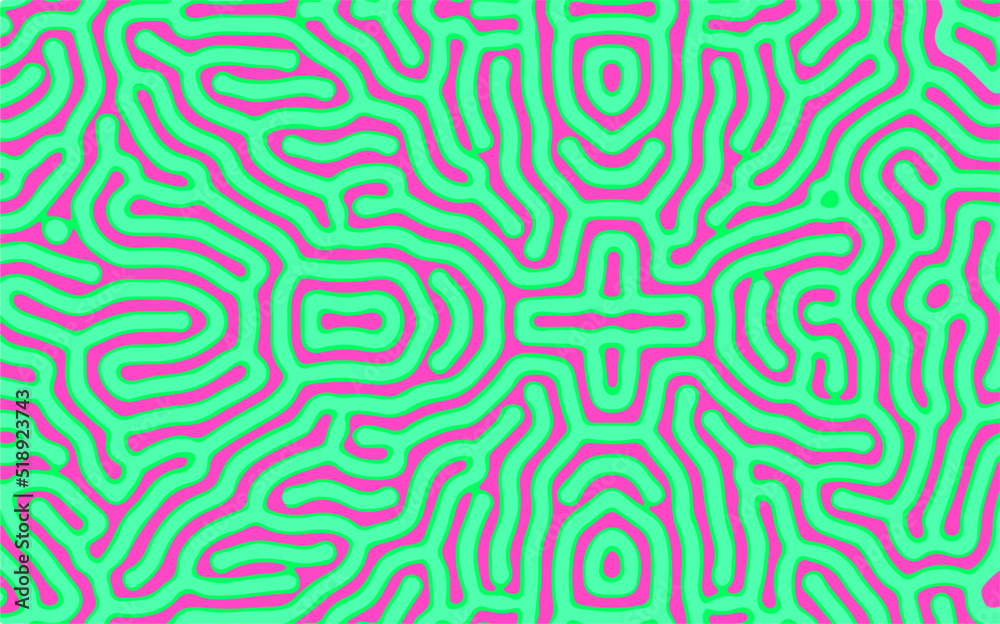 Poster reaction diffusion organic pattern. generative art design.