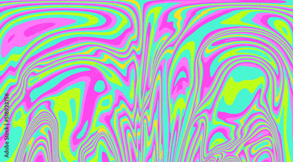 Aufkleber abstract geometric background with warped colorful lines. trippy op-art style illustration.