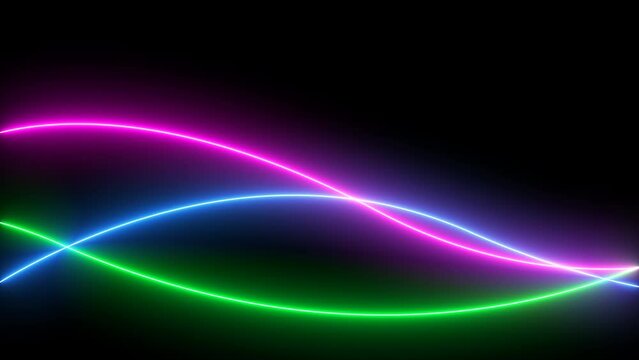 subtle sparkling neon light waves