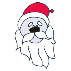 Hand drawn Santa Claus . Doodle vector illustration Santa Claus 