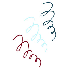 Hand drawn element of spirals . Doodle vector illustration winter spirals 
