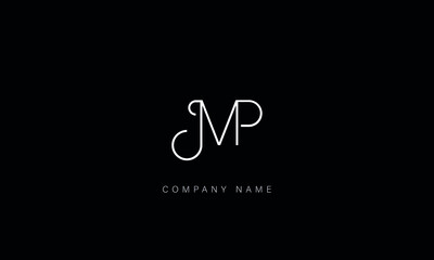 MP, PM Abstract Letters Logo  Monogram