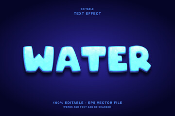 Obraz premium Water 3D Editable Text Effect