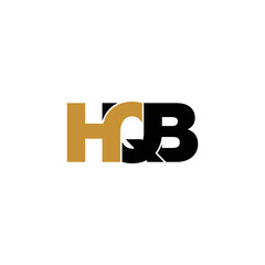 HQB letter monogram logo design vector