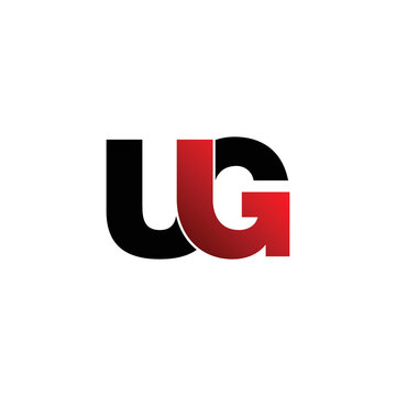 Letter UG simple logo design vector