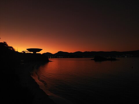 sunset over the sea