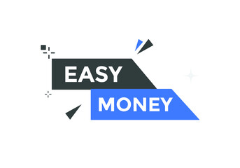 Easy money text web template. Vector Illustration. 

