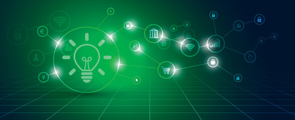 icona, idea, lampadina,  energia