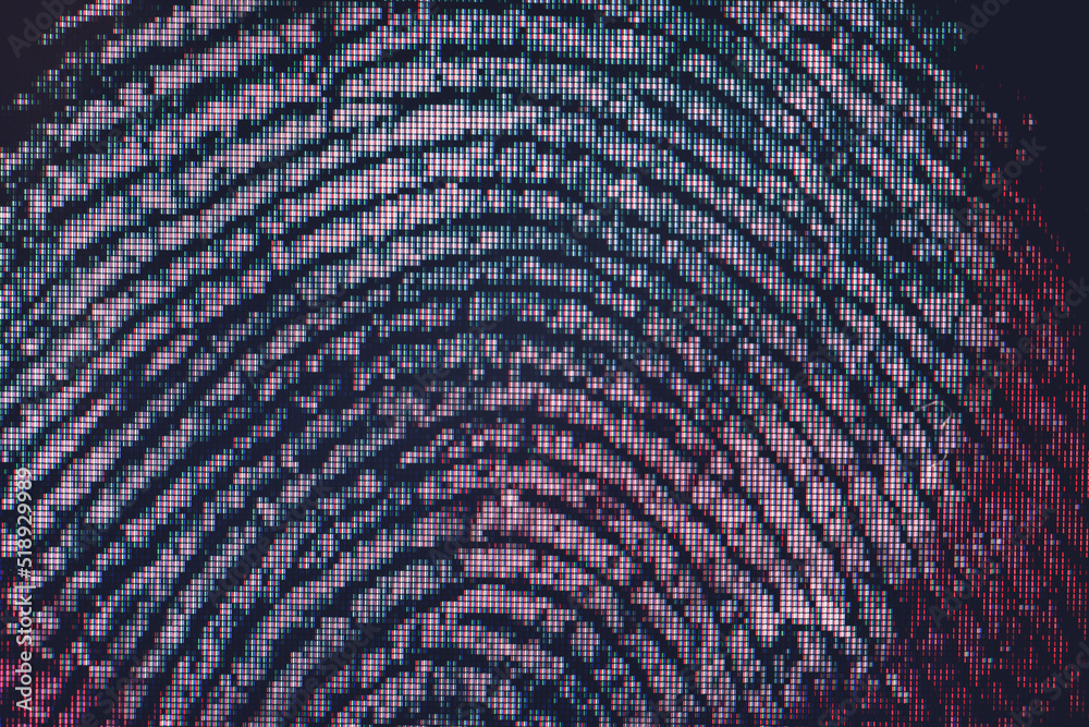 Aufkleber Close up beautiful abstract fingerprint on background texture for design. Macro photography view..