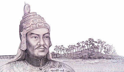 Nguyen-Hue, warrior, Portrait from South Vietnam 200 Dong 1966 Banknotes.