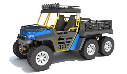 UTV Utility Terrain Vehicle 3D rendering