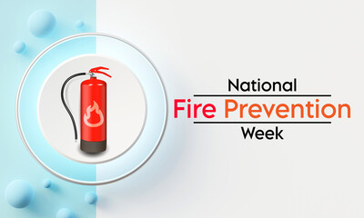 National Fire Prevention Week is observed every year in October, to raise fire safety awareness, and help ensure our home and family is protected. 3D Rendering