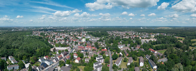 Fototapeta na wymiar Air view of Misburg, Hanover. Germany