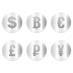 Obraz na płótnie Canvas dollar currency symbols. vector illustration