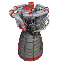 Space Shuttle Rocket Engine 3D rendering