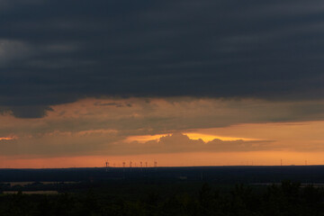 Fototapeta premium Tagebau Welzow-Süd am Abend