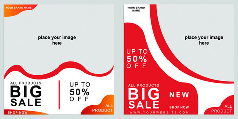 Set of twibbon template, Set of Social Media Post Banner templates with image placeholder, Branding and Promotion