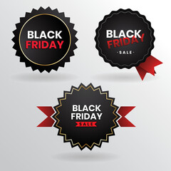 Black Friday ribbon vector Illustration