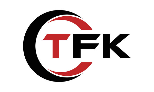 TFK three letter swoosh logo design vector template | monogram logo | abstract logo | wordmark logo | letter mark logo | business logo | brand logo | flat logo | minimalist logo | text | word | symbol
