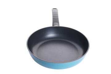 New frying pan isolated on white background.