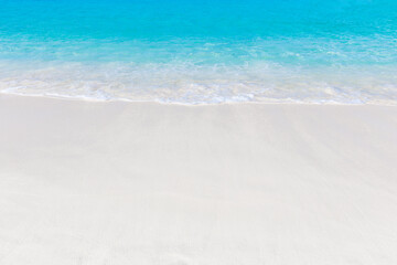 The Empty sandy beach and sea.