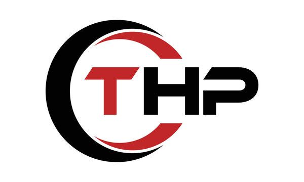 THP three letter swoosh logo design vector template | monogram logo | abstract logo | wordmark logo | letter mark logo | business logo | brand logo | flat logo | minimalist logo | text | word | symbol