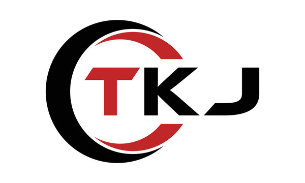 TKJ three letter swoosh logo design vector template | monogram logo | abstract logo | wordmark logo | letter mark logo | business logo | brand logo | flat logo | minimalist logo | text | word | symbol