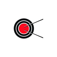 Bullseye Sushi With Two Chopsticks