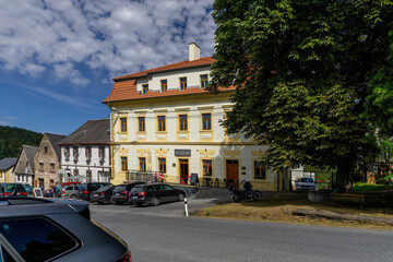 Fototapeta na wymiar Building of the Museum - Czech historical city Rabštejn nad Střelou near Manětín - Czech Republic, Europe