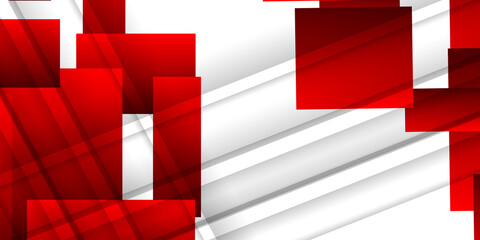 Abstract red and white geometry background