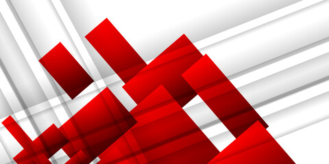 Abstract red and white geometry background