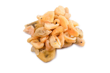 Dried passion fruit isolated on a white background.
