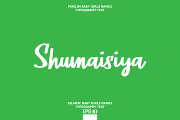Handwritten Text of Islamic Female Name Shumaisiya